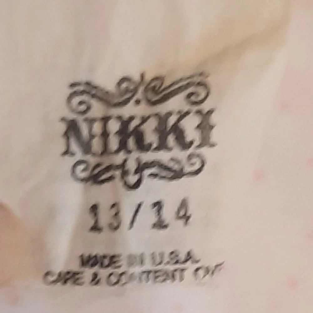 Nikki USA vtg polka dot pajama top sz 13/14 *C5 - Picture 5 of 5